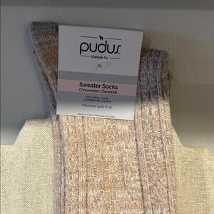 Pudus Long Sweater Socks - Fits shoe size 6-10